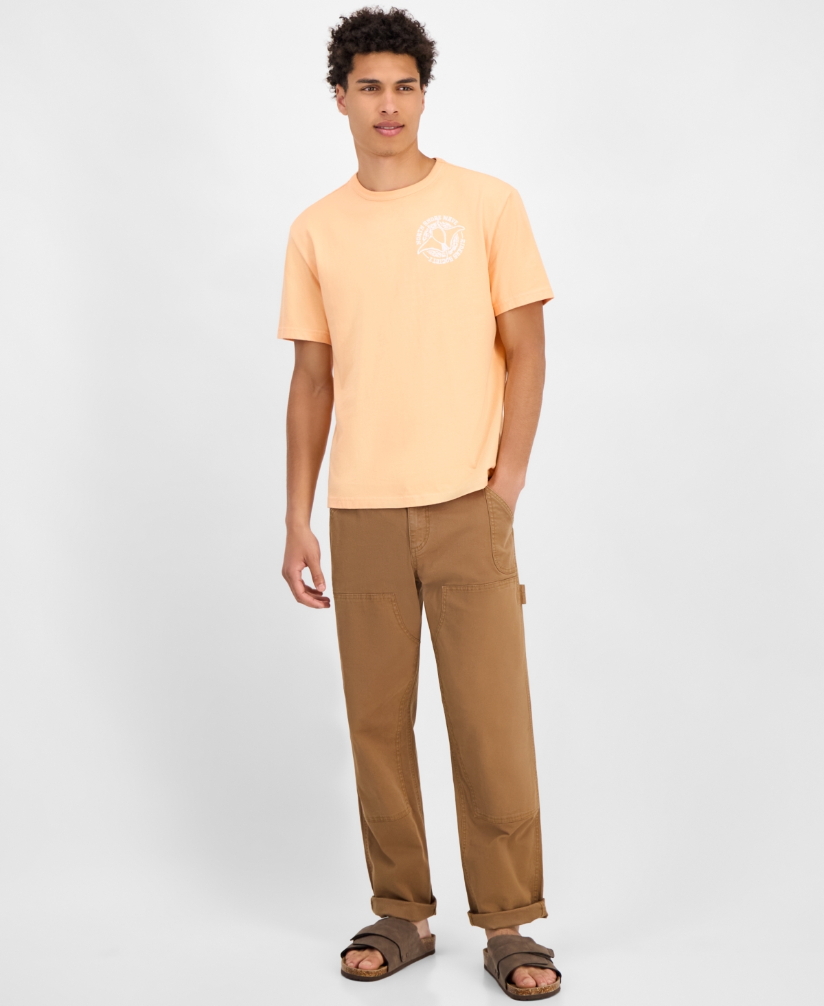 SUN + STONE MEN'S SHORT SLEEVE MANTA RAY GRAPHIC CREWNECK T-SHIRT, EXCLUSIVELY AT MACY'S 