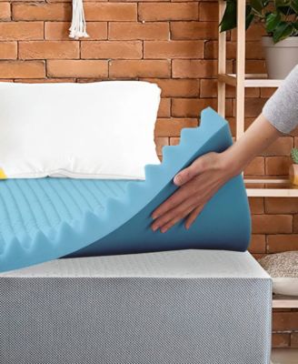 1" Convoluted Gel Memory Foam Mattress Topper, Twin