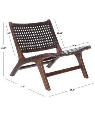 Luna Leather Woven Accent Chair