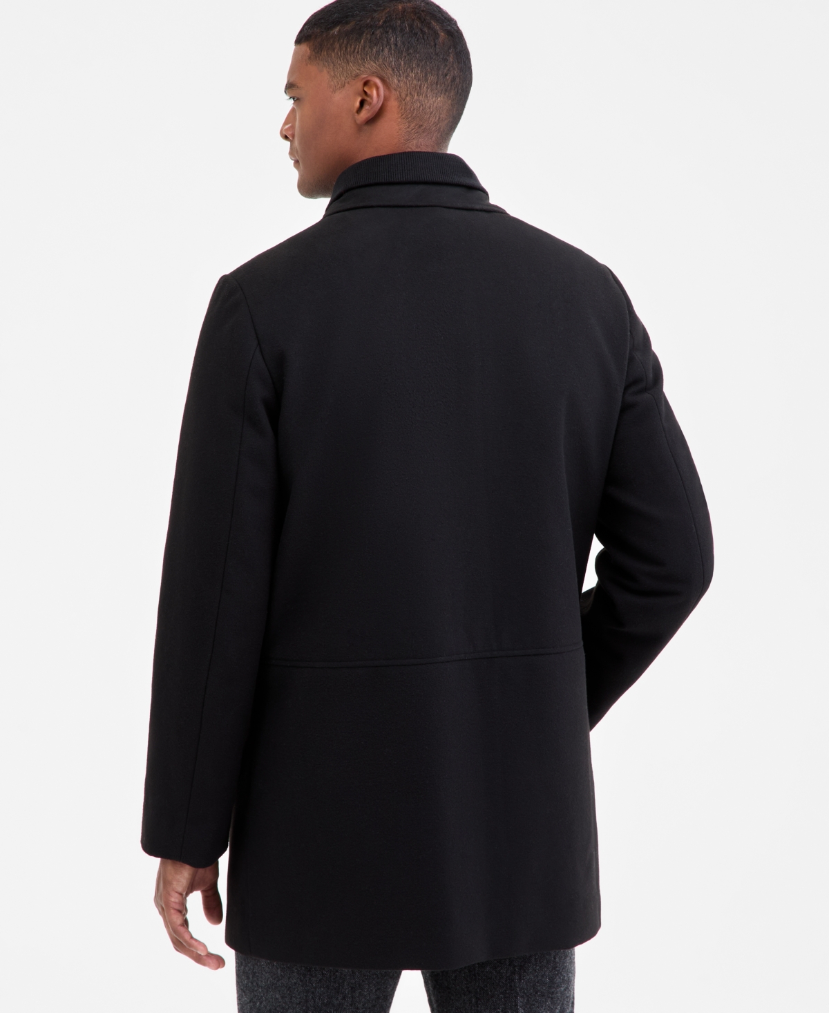 Calvin Klein Men's Classic-fit Coleman Overcoat In Black