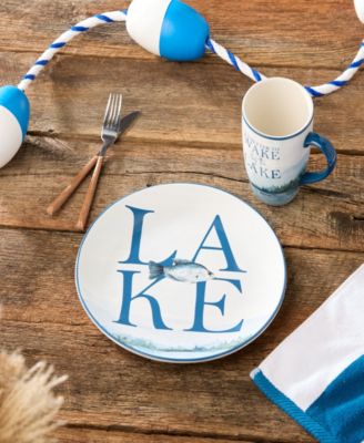 Wake At The Lake 4-Pc. Dinner Plates, Service For 4