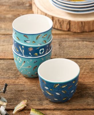 Wake At The Lake 4-Pc. Ice Cream Bowls, Service For 4