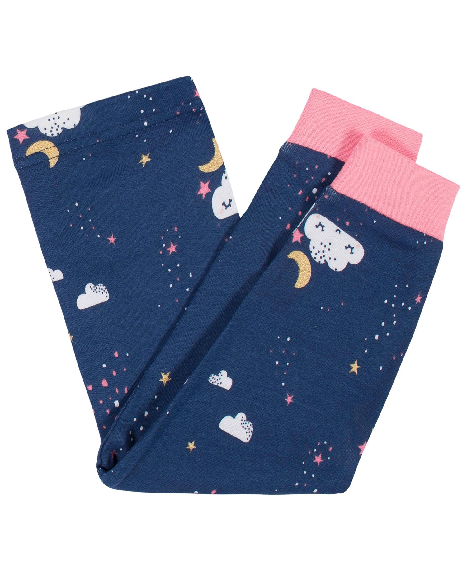 Baby Girls 4-Piece Snug Fit Cotton Pajamas