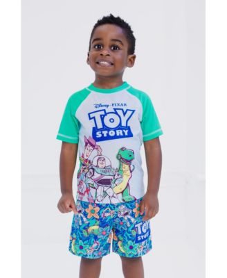 Boys Disney Pixar Pullover Rash Guard and Swim Trunks Outfit Set
