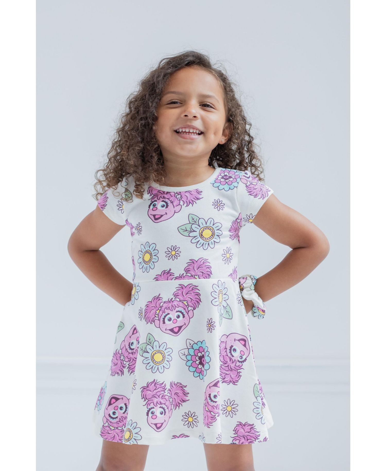 Baby Girls 2-Piece Skater Dress and Scrunchie Set