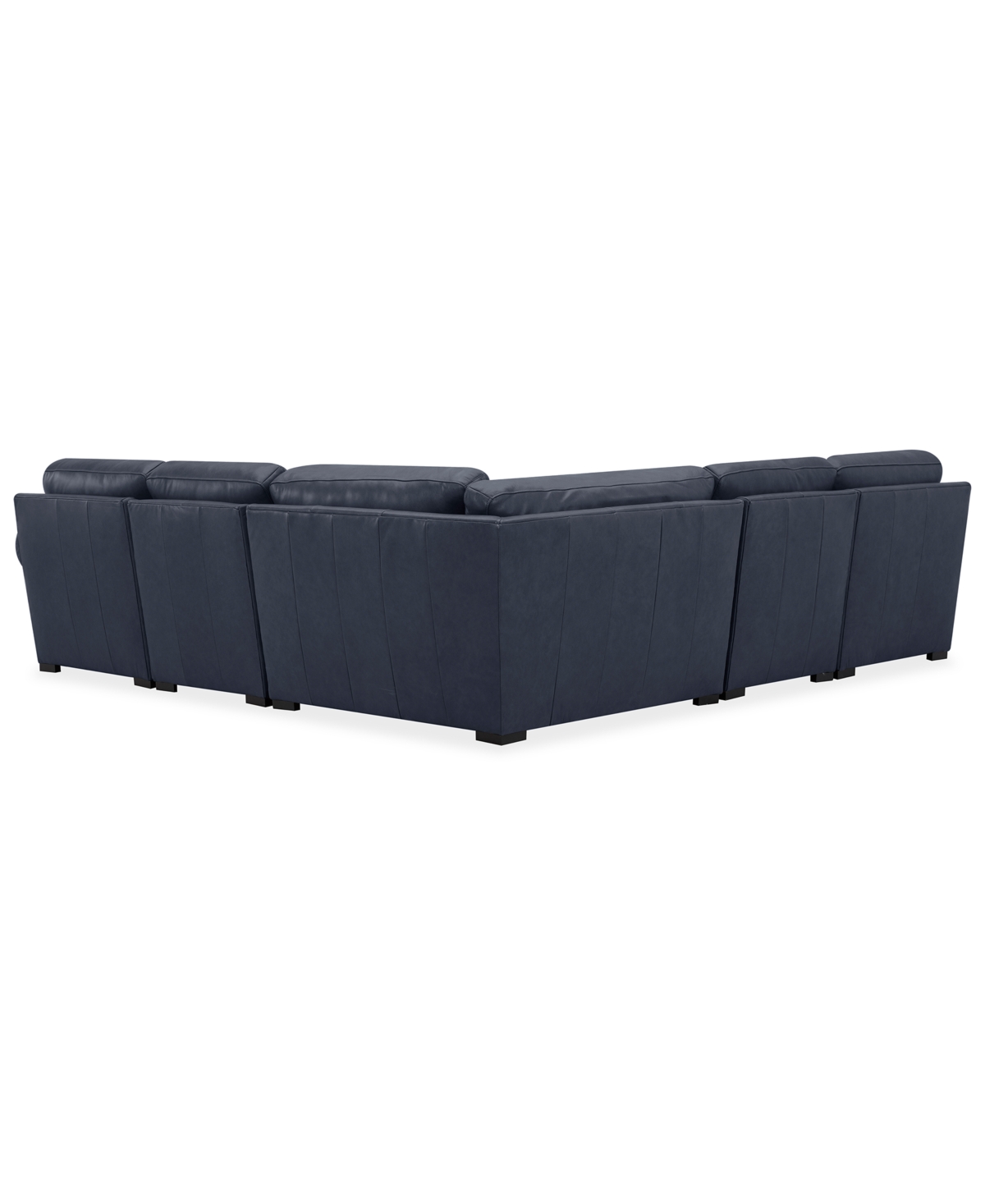 Macy's Radley Roll Arm 117" 5-pc. Leather Wedge Corner L Sectional, Exclusively At