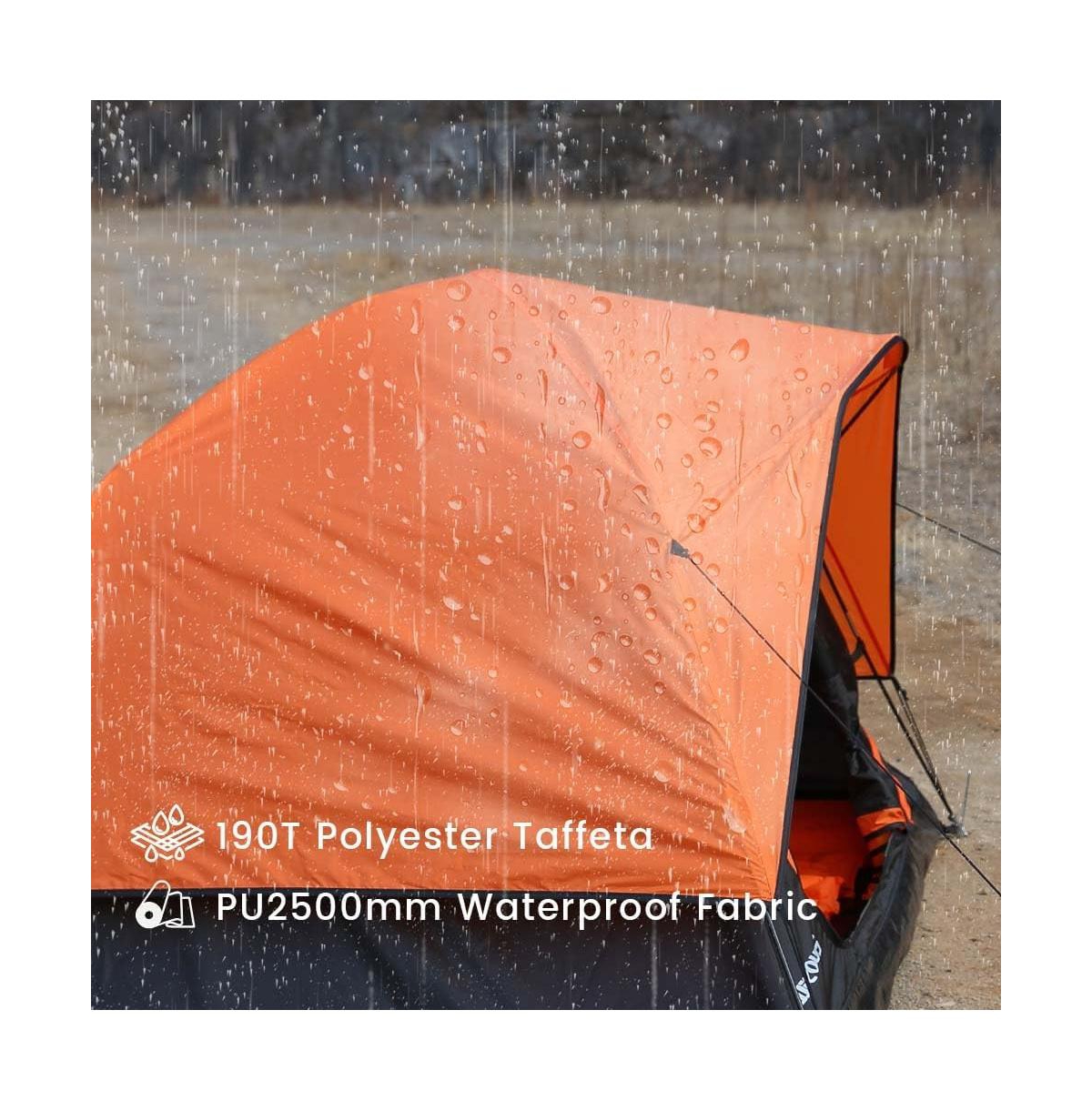 EchoSmile Camping Tent 2 Person, Waterproof Windproof Double Layer with Rainfly, Easy Setup for Backpacking, Hiking, Mountaineering, Outdoor