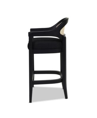  Mid-Century Modern 26" wood  Cane Back Kitchen Island Chair Counter Stool