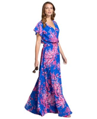 Women's Chiffon Wrap Top Maxi Dress