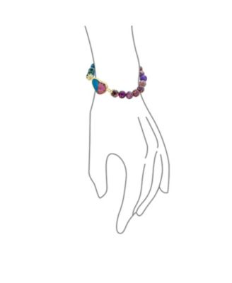 Romantic Handmade Natural Jasper Stacking Stretch Bracelet with Heart Charm