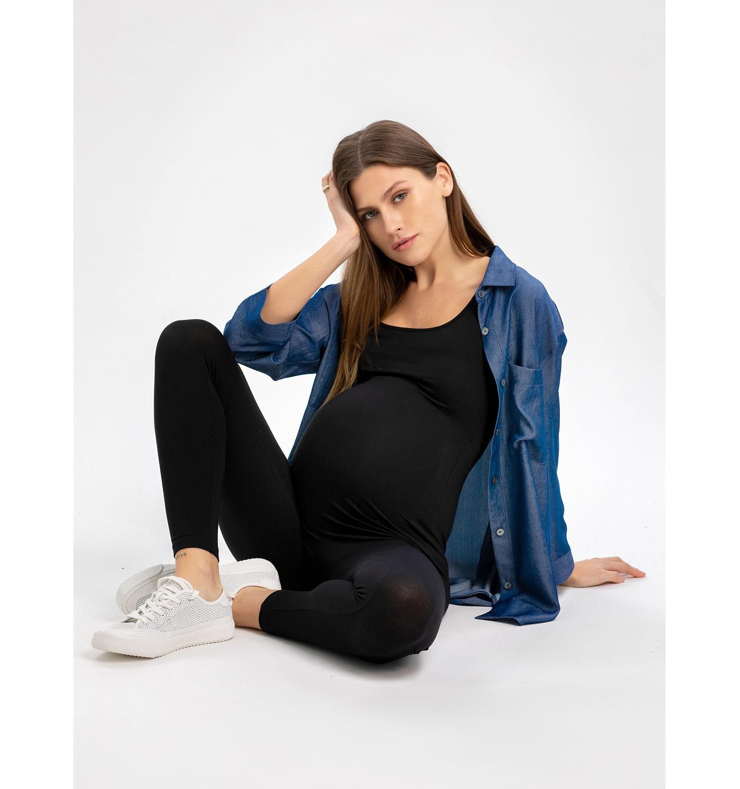 Maternity 3/4 Sleeve Chambray-look Viscose Erica Blouse
