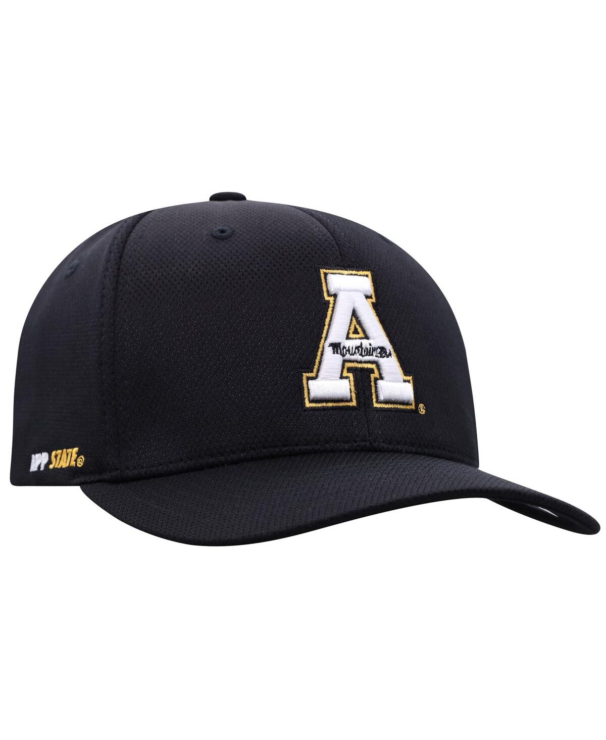 Top Of The World Men's Black Appalachian State Mountaineers Reflex Flex Hat In Black