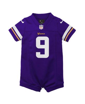 Baby Boys and Girls J. J. McCarthy Purple Minnesota Vikings Romper Game Jersey