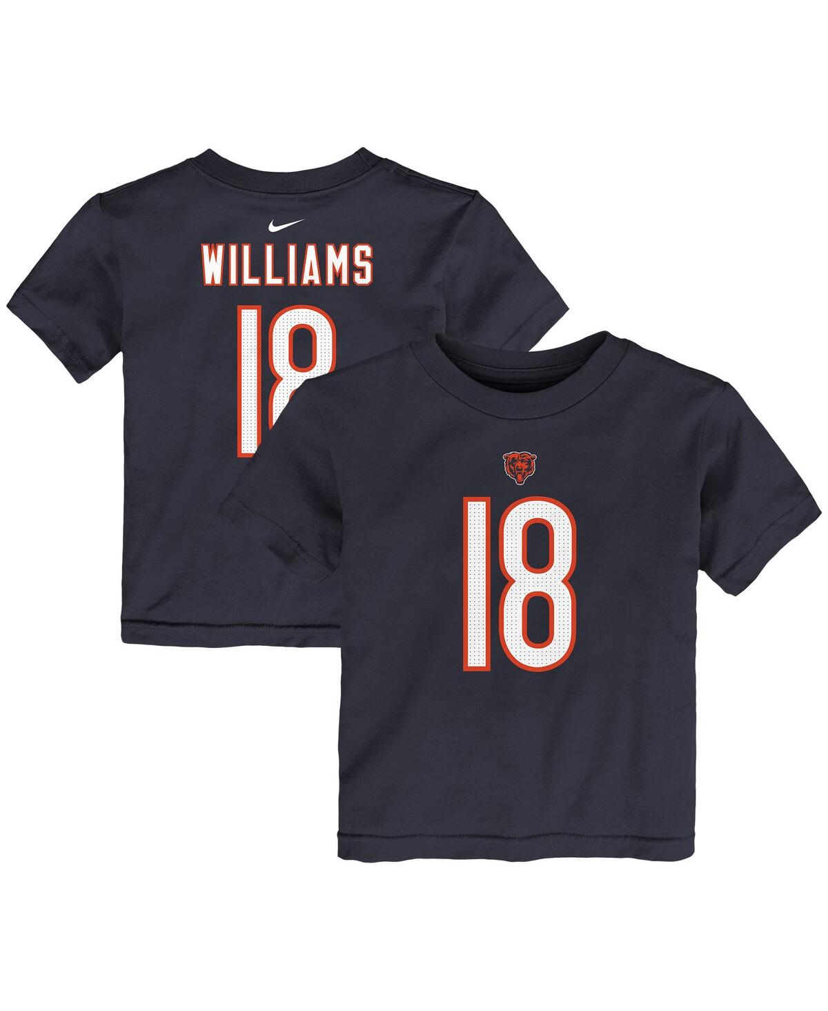 Nike Toddler Caleb Williams Navy Chicago Bears Player Name Number T-shirt In Navy