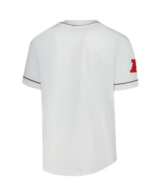 Men's White Cleveland Browns Relay Vintage Full-Button Baseball Jersey