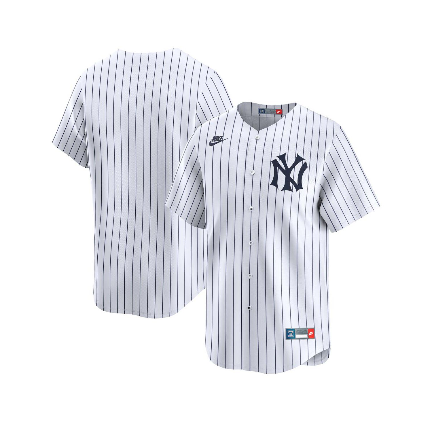 Men's White New York Yankees Throwback Cooperstown Collection Limited Jersey