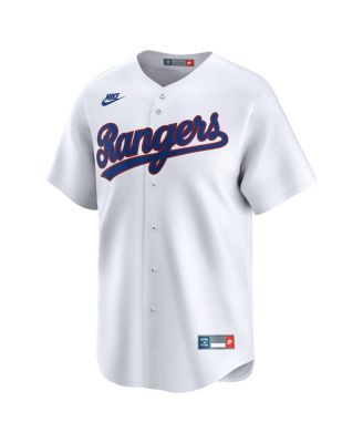 Men's White Texas Rangers Throwback Cooperstown Collection Limited Jersey