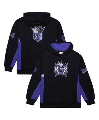 Mitchell & Ness - Men's Black Sacramento Kings Hardwood Classics Team Origins Fleece Pullover Hoodie