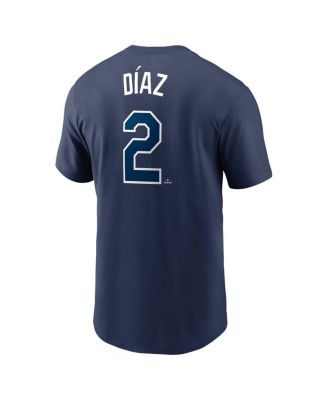 Men's Yandy Diaz Navy Tampa Bay Rays Fuse Name Number T-Shirt