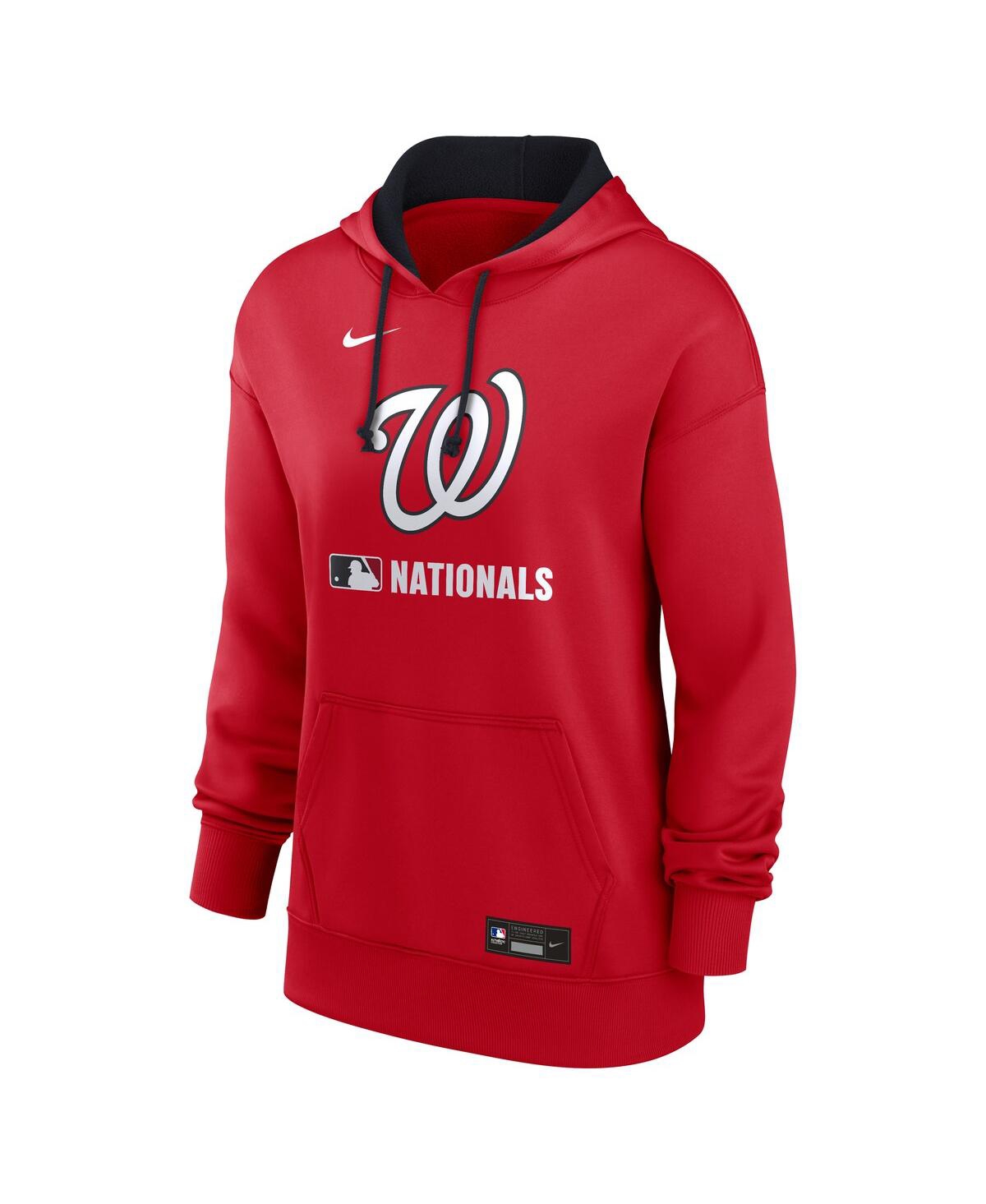 Nike Women's Red Washington Nationals Authentic Collection Performance Pullover Hoodie In Red