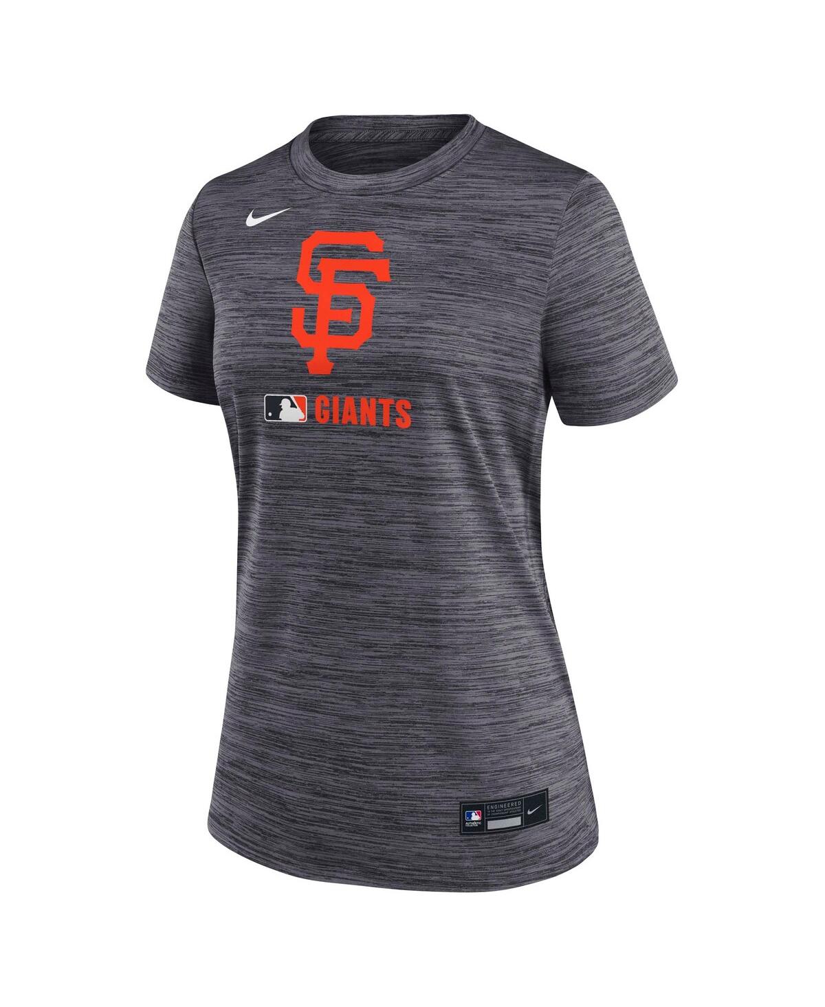 Nike Women's Black San Francisco Giants Authentic Collection Velocity Performance T-shirt In Black
