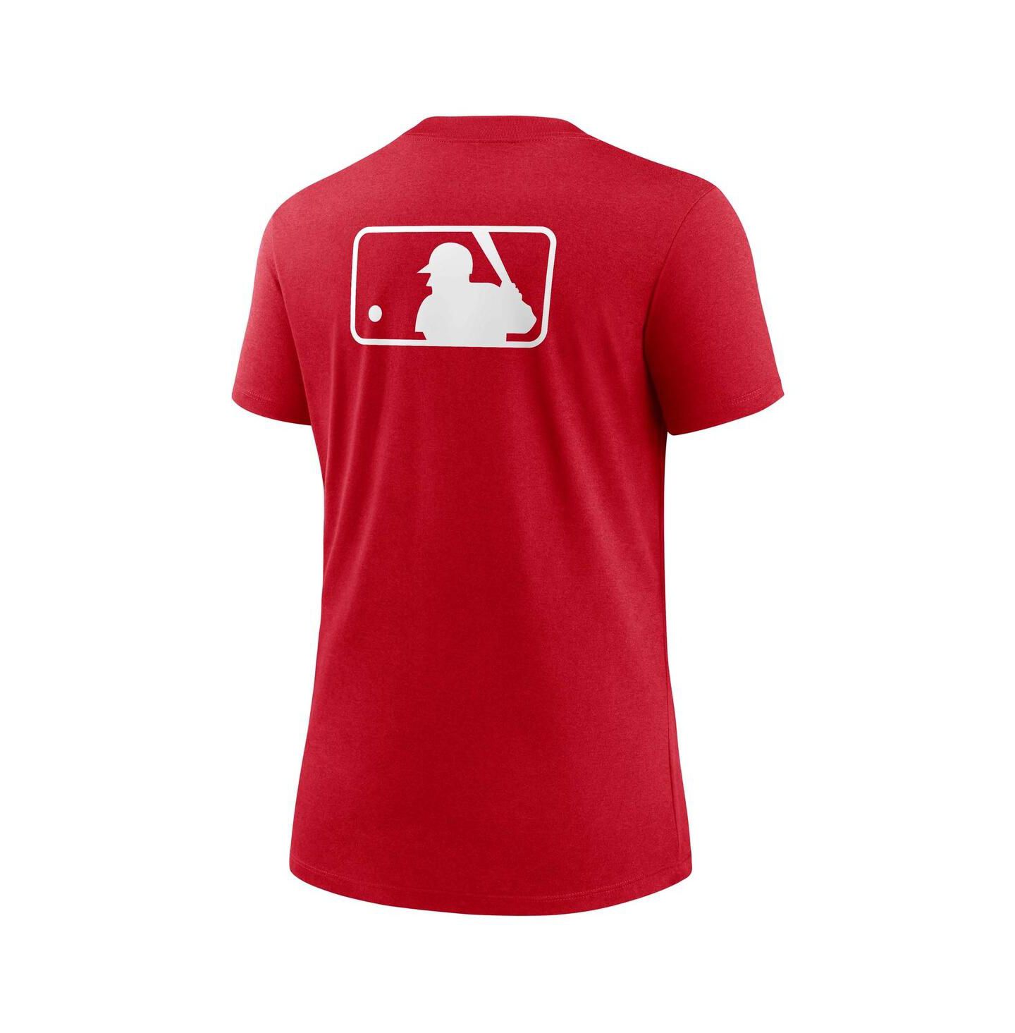 Женская футболка Nike Red Washington Nationals Authentic Collection Early Work Tri-Blend — фото 2