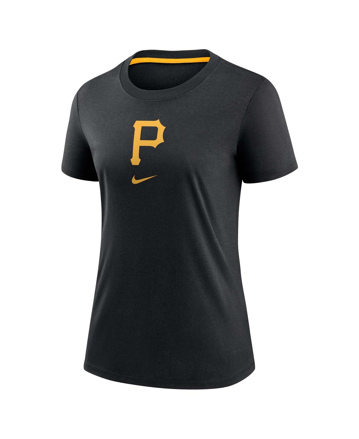 Nike Women's Black Pittsburgh Pirates Authentic Collection Early Work Tri-blend T-shirt In Black