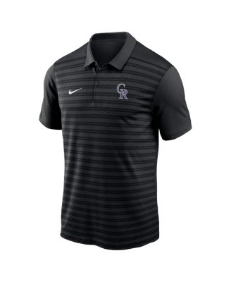 Men's Black Colorado Rockies Authentic Collection Victory Performance Polo Shirt