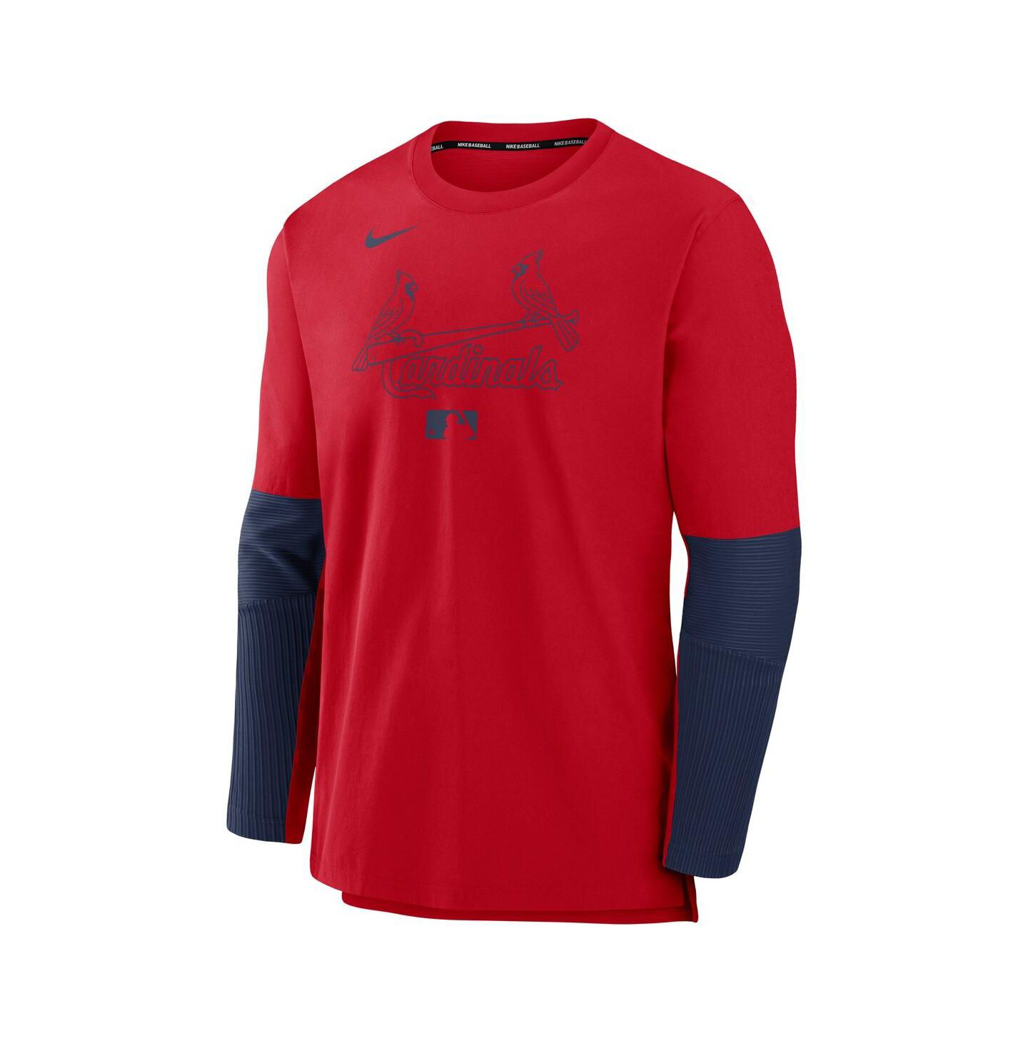 Мужской топ Nike Red/Navy St. Louis Cardinals Authentic Collection Player Lightweight Performance Long Sleeve — фото 3