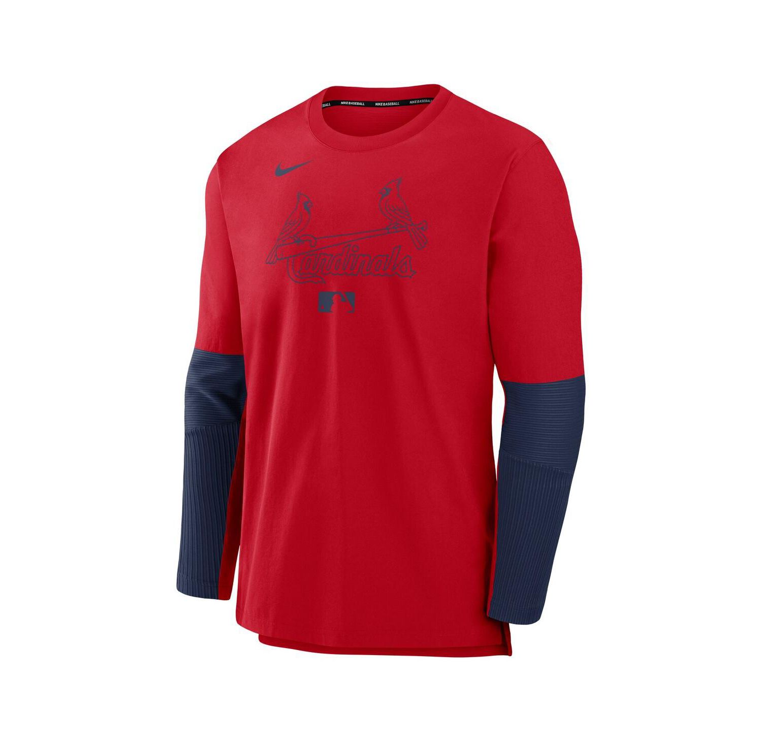Men's Red/Navy St. Louis Cardinals Authentic Collection Player Lightweight Performance Long Sleeve Top