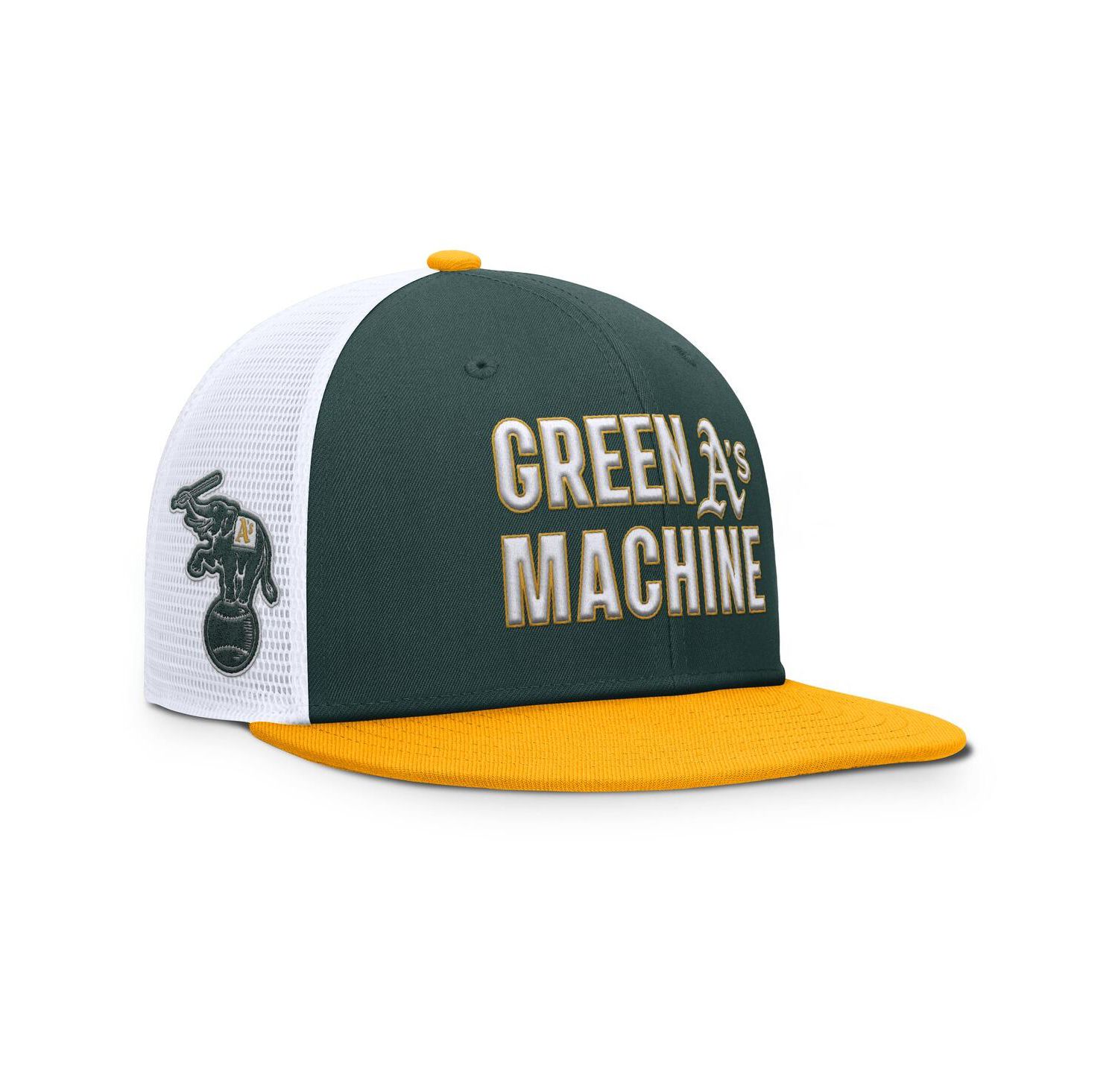 Men's Green/Gold Athletics Pro Trucker Snapback Hat