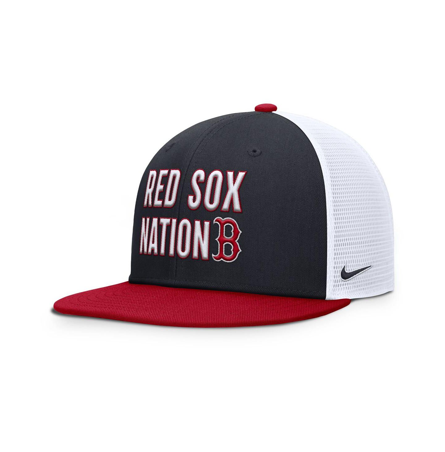 Мужская кепка Nike Navy/Red Boston Red Sox Pro Trucker Snapback Hat — фото 4