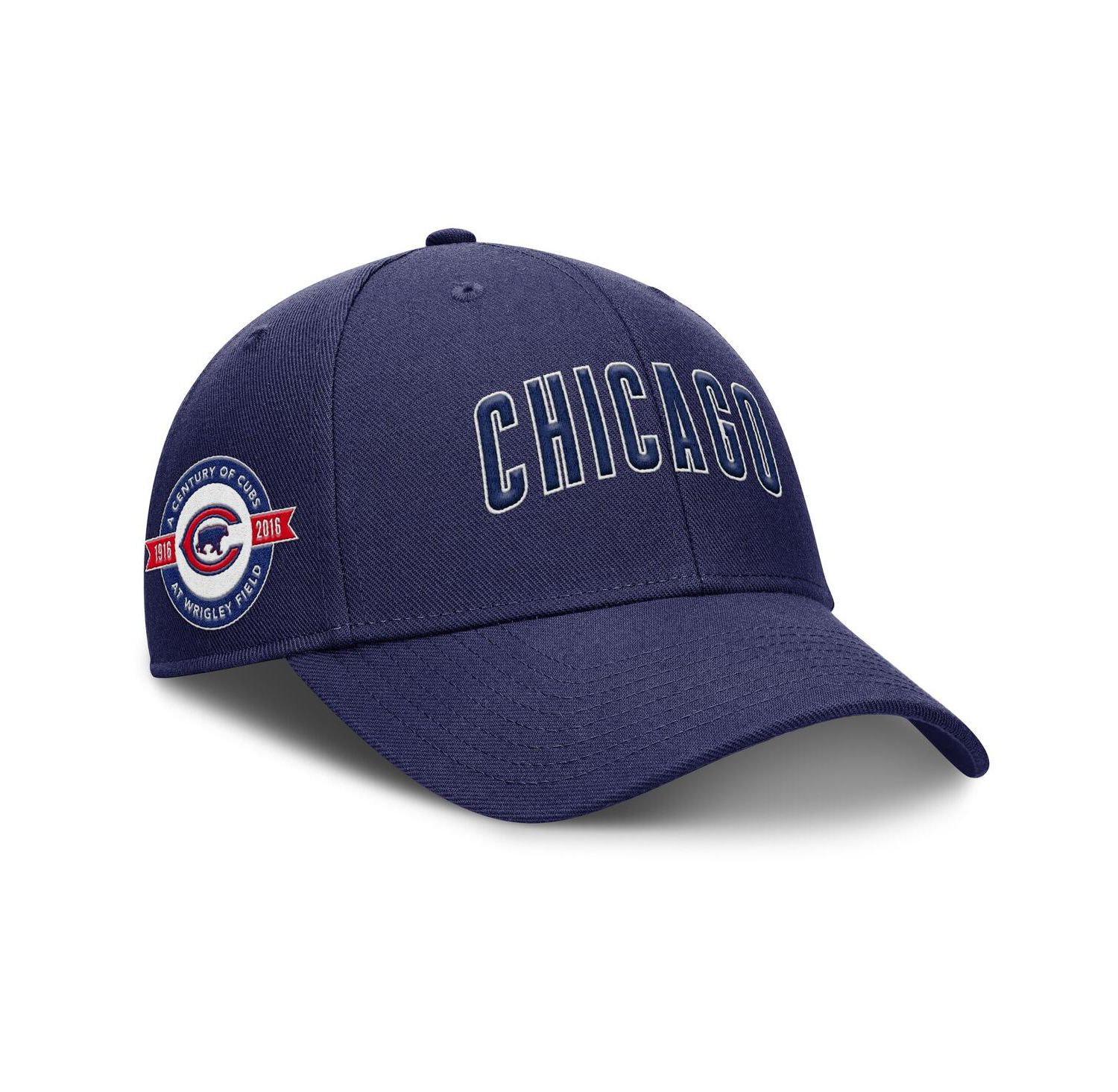 Men's Navy Chicago Cubs Rise Gaberdine Adjustable Hat