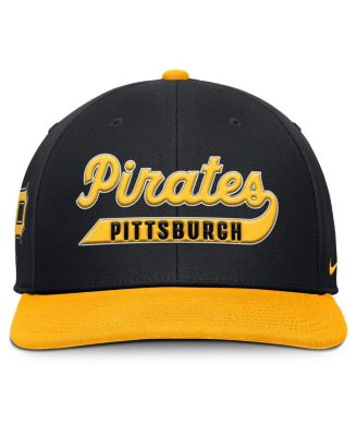 Men's Black/Gold Pittsburgh Pirates Pro Performance Snapback Hat