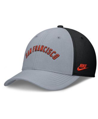 Nike - Men's Gray/Black San Francisco Giants Rise Swoosh Performance Flex Hat