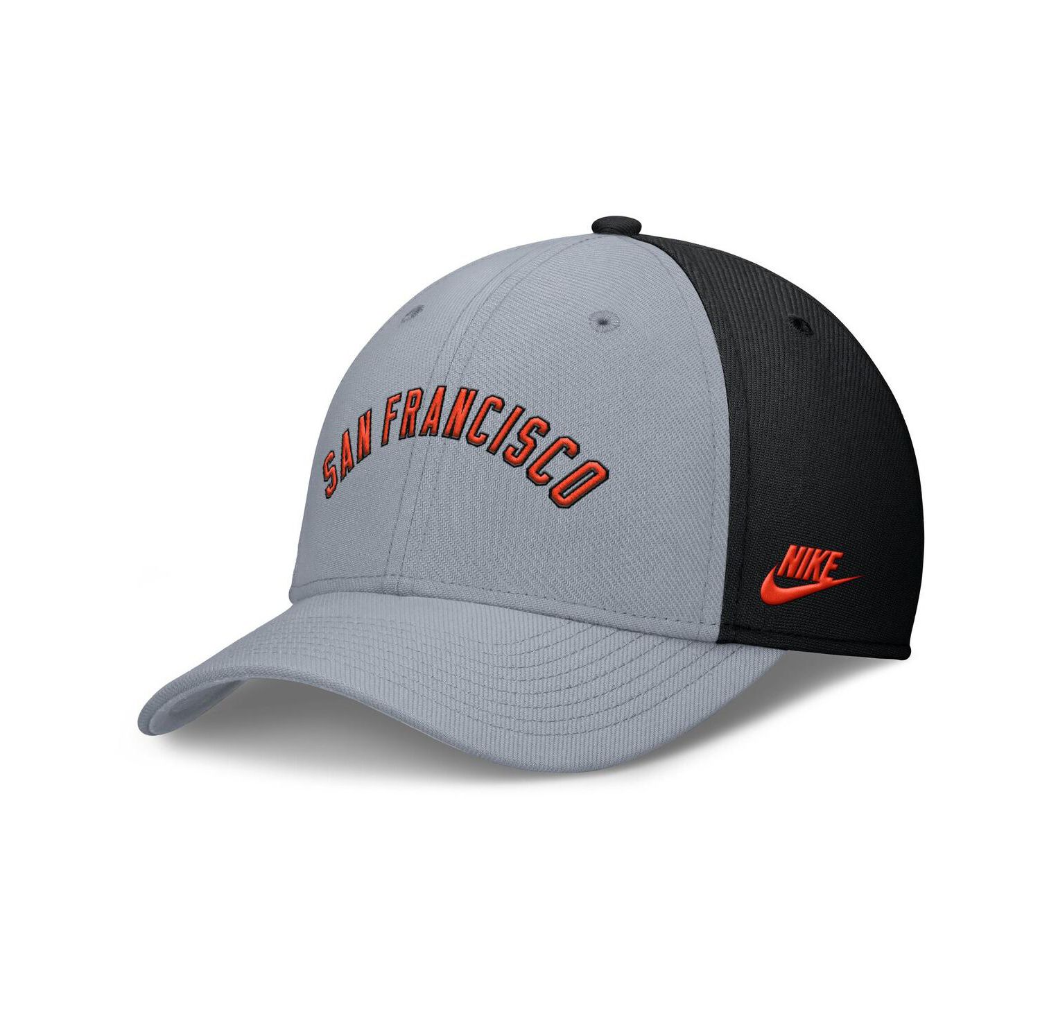 Men's Gray/Black San Francisco Giants Rise Swoosh Performance Flex Hat