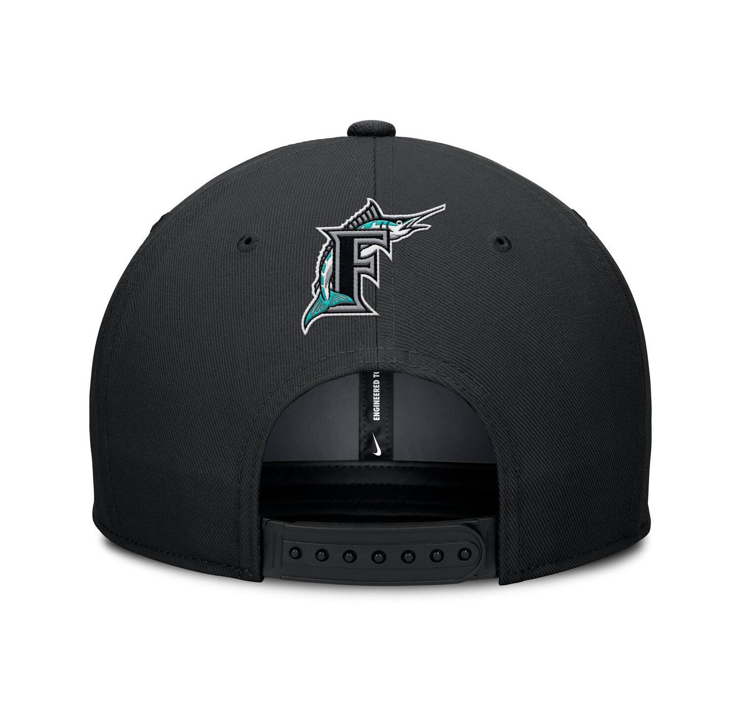 Men's Gray/Black Florida Marlins Cooperstown Collection Pro Performance Snapback Hat