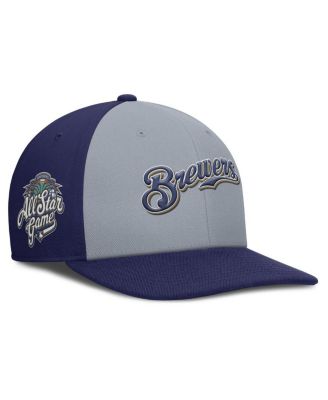 Nike - Men's Gray/Navy Milwaukee Brewers Pro Performance Snapback Hat