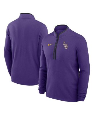 Nike - Men's Purple LSU Tigers Baseball Logo Victory Performance Half-Zip Pullover Hoodie