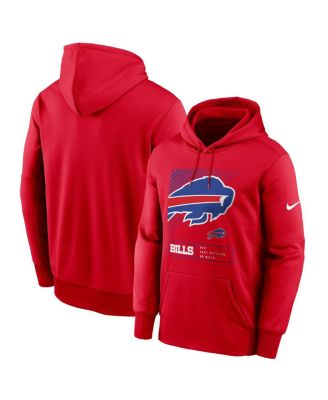 Nike - Men's Red Buffalo Bills Performance Fleece Pullover Hoodie