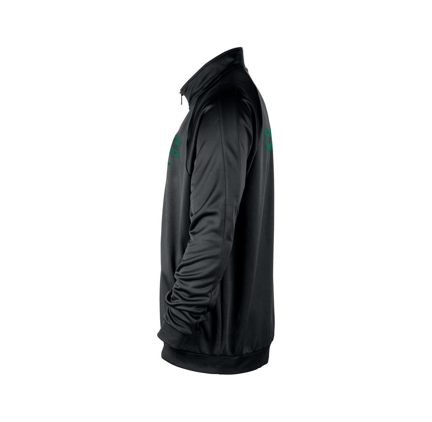 Men's Black Boston Celtics Courtside Pique Club Full-Zip Track Jacket