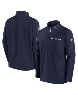 Nike - Men's College Navy Seattle Seahawks Coach Half-Zip Jacket