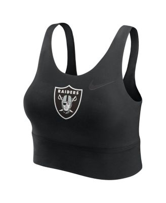 Women's Black Las Vegas Raiders Performance Longline Sports Bra