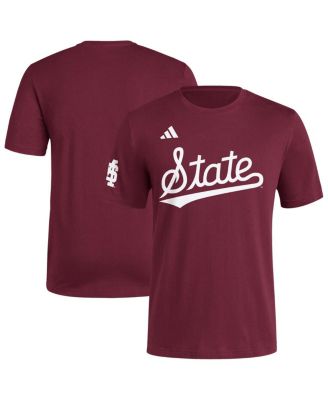 adidas - Men's Maroon Mississippi State Bulldogs Fresh Wordmark T-Shirt