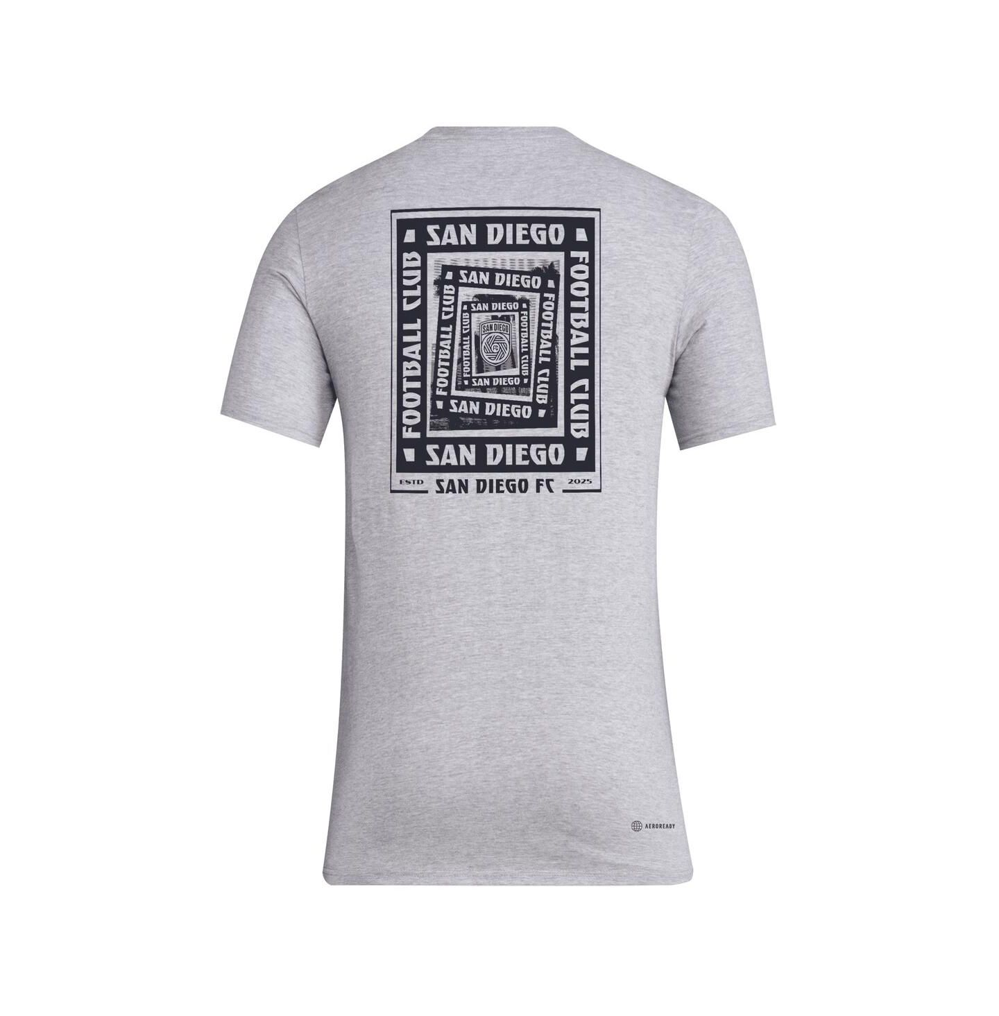 Мужская футболка adidas Gray San Diego FC Local Wrap — фото 2