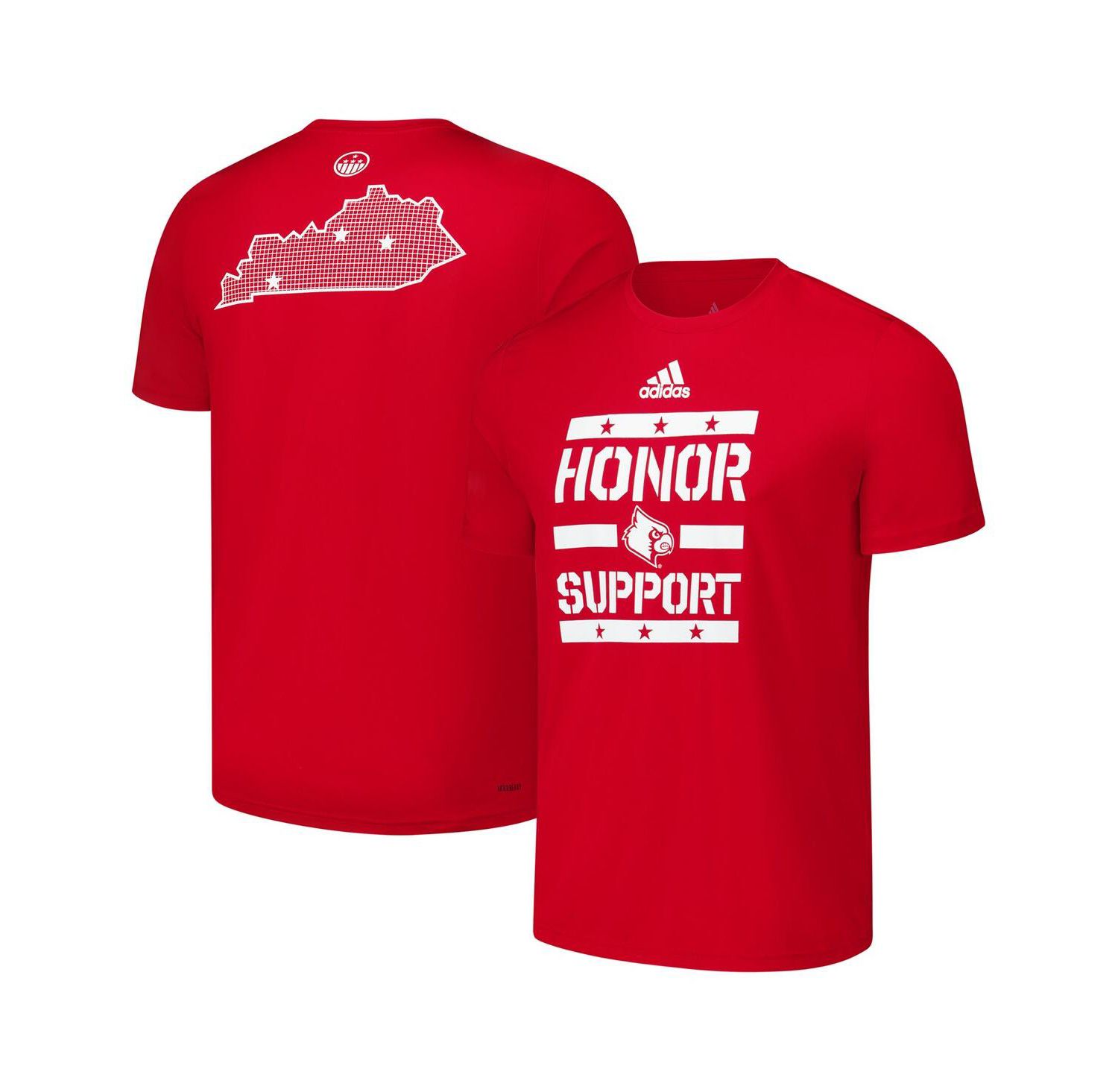 Men's Red Louisville Cardinals Honor Support Pre-Game T-Shirt