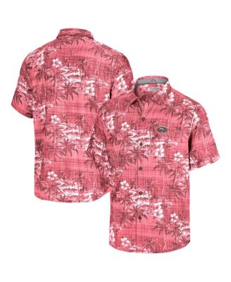 Tommy Bahama - Men's Scarlet San Francisco 49ers Coconut Point Isla Palmetta Camp Button-Up Shirt