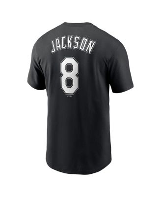 Men's Bo Jackson Black Chicago White Sox Cooperstown Collection Fuse Name Number T-Shirt