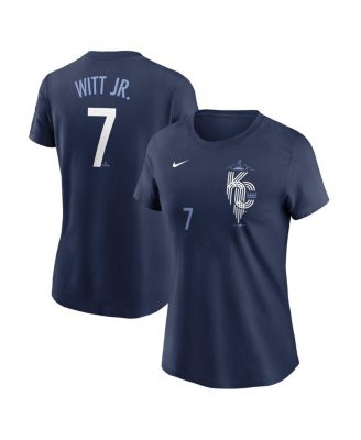 Nike - Women's Bobby Witt Jr. Navy Kansas City Royals City Connect Fuse Name Number T-Shirt