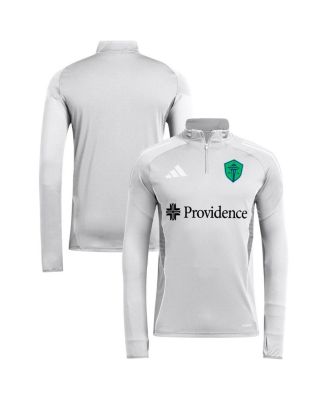adidas - Men's Silver Seattle Sounders FC 2025 Quarter-Zip Long Sleeve Training Top